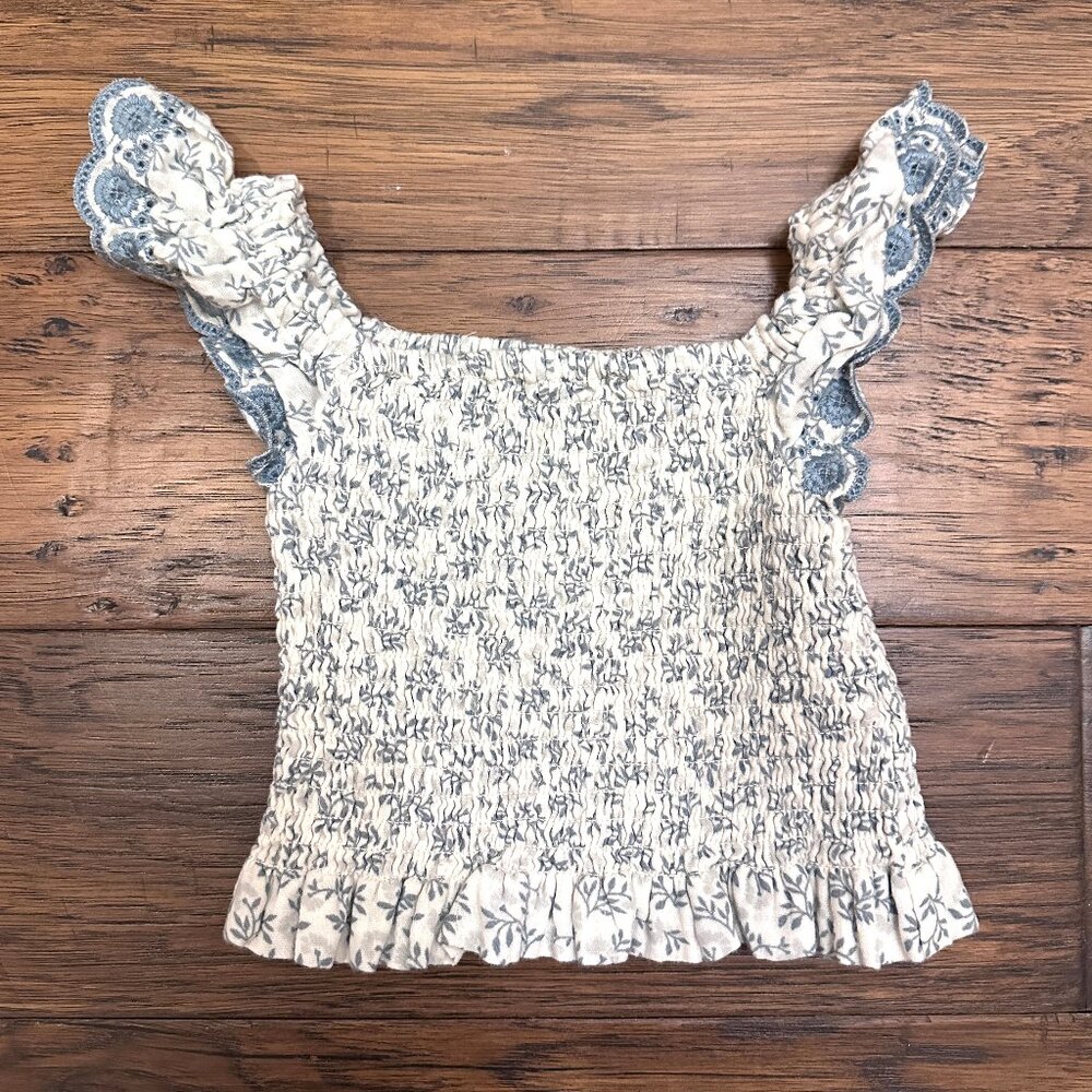 EUC Rylee + Cru 4-5Y Smocked Zayla Top in Blossom